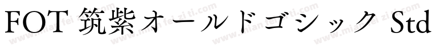 FOT 筑紫オールドゴシック Std B字体转换